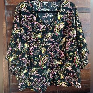 Colorful Paisley Print Top